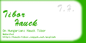 tibor hauck business card